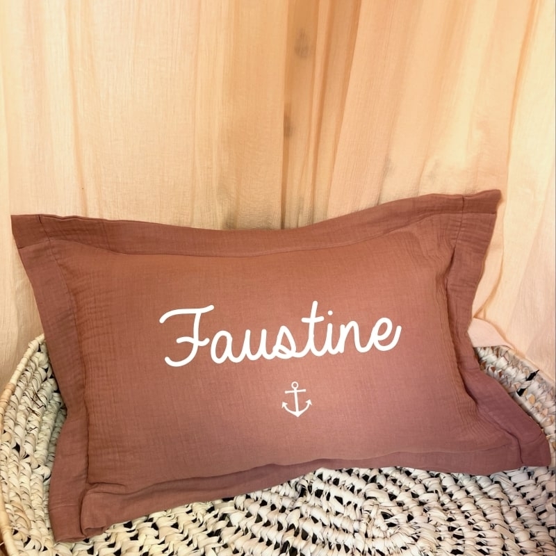 Coussin personnalisable double gaze...