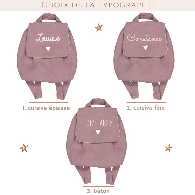 Sac a dos online lin personnalisable