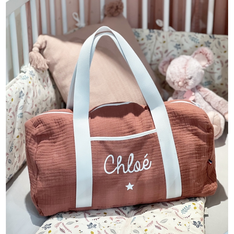 Sac week-end personnalisable en gaze...