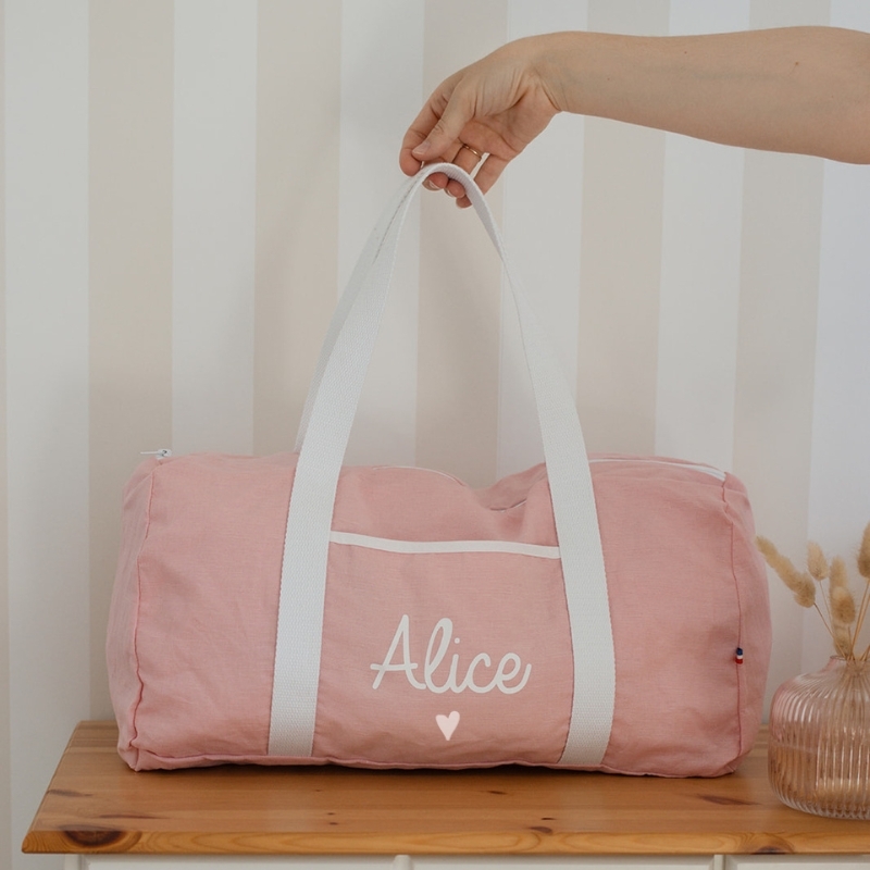 Sac week-end personnalisable en lin...