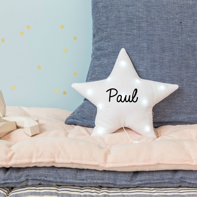 Veilleuse musicale étoile paillettes blanches Veilleuse musicale étoile paillettes blanches
