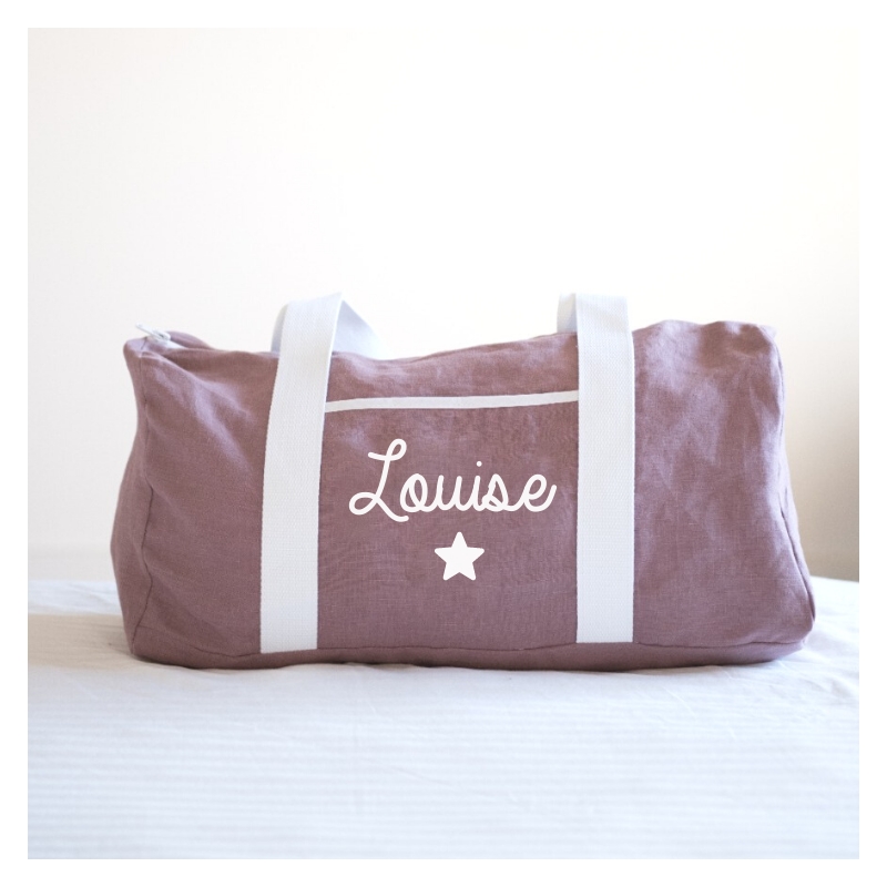 Sac week-end personnalisable en lin...