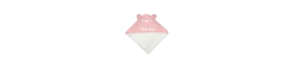 Cape de bain chat pour bébé