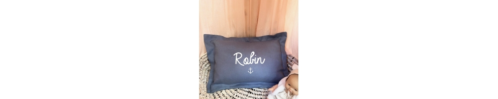 Coussin en lin personnalisé | Cadeau unique | Oh-lala Paris