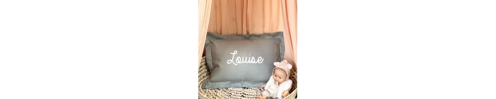 Coussin en lin personnalisé | Cadeau unique | Oh-lala Paris